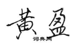 骆恒光黄盈行书个性签名怎么写