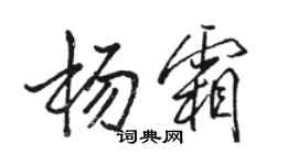 骆恒光杨霜行书个性签名怎么写