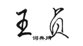骆恒光王贞行书个性签名怎么写