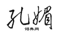 骆恒光孔媚行书个性签名怎么写