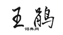 骆恒光王鹃行书个性签名怎么写