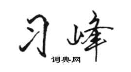 骆恒光习峰行书个性签名怎么写