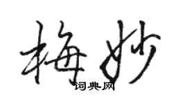 骆恒光梅妙行书个性签名怎么写