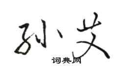 骆恒光孙艾行书个性签名怎么写