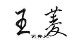 骆恒光王菱行书个性签名怎么写