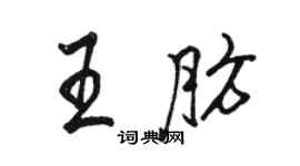骆恒光王肪行书个性签名怎么写