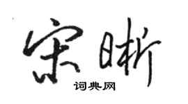 骆恒光宋晰行书个性签名怎么写
