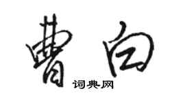 骆恒光曹白行书个性签名怎么写