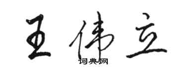 骆恒光王伟立行书个性签名怎么写