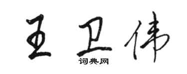 骆恒光王卫伟行书个性签名怎么写