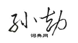 骆恒光孙劫行书个性签名怎么写