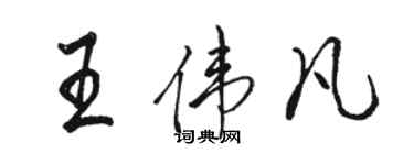 骆恒光王伟凡行书个性签名怎么写