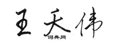 骆恒光王夭伟行书个性签名怎么写