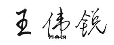 骆恒光王伟锐行书个性签名怎么写