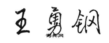 骆恒光王勇钢行书个性签名怎么写
