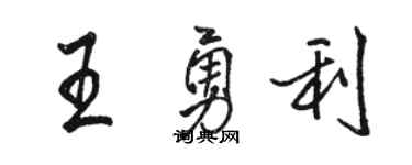 骆恒光王勇利行书个性签名怎么写