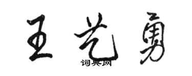 骆恒光王艺勇行书个性签名怎么写