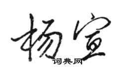 骆恒光杨宣行书个性签名怎么写