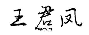 曾庆福王君凤行书个性签名怎么写