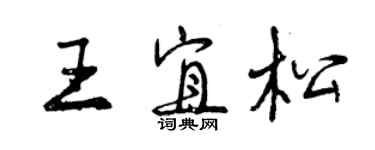 曾庆福王宜松行书个性签名怎么写
