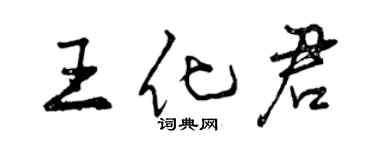 曾庆福王化君行书个性签名怎么写