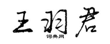 曾庆福王羽君行书个性签名怎么写