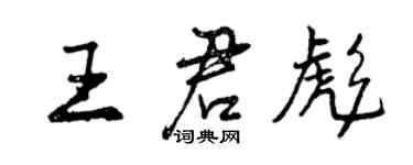 曾庆福王君彪行书个性签名怎么写