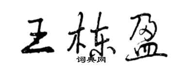曾庆福王栋盈行书个性签名怎么写