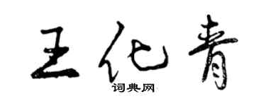 曾庆福王化青行书个性签名怎么写