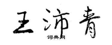 曾庆福王沛青行书个性签名怎么写