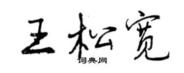 曾庆福王松宽行书个性签名怎么写