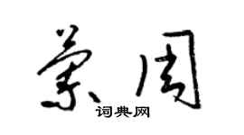梁锦英兰周草书个性签名怎么写
