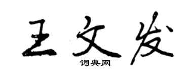 曾庆福王文发行书个性签名怎么写