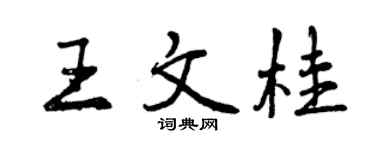 曾庆福王文桂行书个性签名怎么写