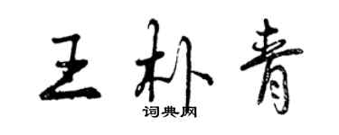 曾庆福王朴青行书个性签名怎么写
