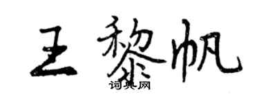 曾庆福王黎帆行书个性签名怎么写