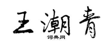 曾庆福王潮青行书个性签名怎么写