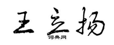曾庆福王立扬行书个性签名怎么写