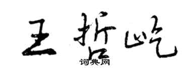 曾庆福王哲屹行书个性签名怎么写