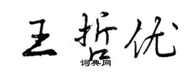 曾庆福王哲优行书个性签名怎么写