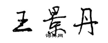 曾庆福王景丹行书个性签名怎么写