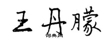 曾庆福王丹朦行书个性签名怎么写