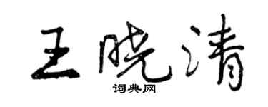 曾庆福王晓清行书个性签名怎么写