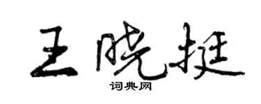 曾庆福王晓挺行书个性签名怎么写