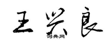 曾庆福王兴良行书个性签名怎么写
