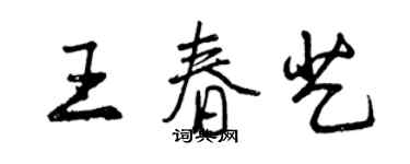 曾庆福王春艺行书个性签名怎么写