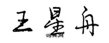 曾庆福王星舟行书个性签名怎么写