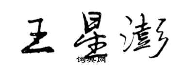 曾庆福王星澎行书个性签名怎么写