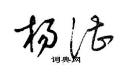 梁锦英杨湛草书个性签名怎么写