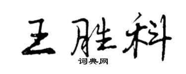 曾庆福王胜科行书个性签名怎么写